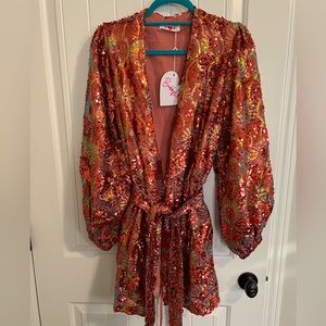 Never worn Buddylove Adeline Sparkly mini wrap dress